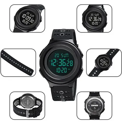 Наручний годинник чоловічий Skmei 1733 Black Black, 1733BKBK (18459) - фото 7