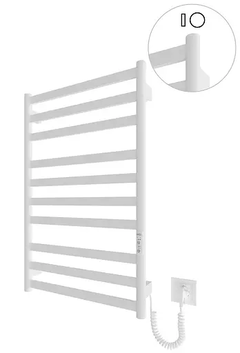 Електрична рушникосушарка HF York 770x530 white matte 6.1.0501.06.WM, Білий матовий, універсальне (коннектор), Електронний - фото 1