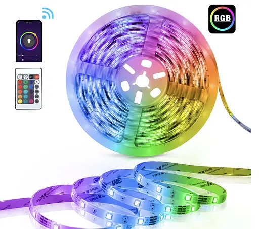 Розумна світлодіодна LED-стрічка Teckin SL02 Wifi смарт LED-стрічка 5 м музична