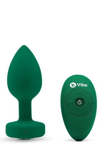 Анальна пробка B-Vibe Vibrating Jewel Plug M/L 10.5 см (зелений)