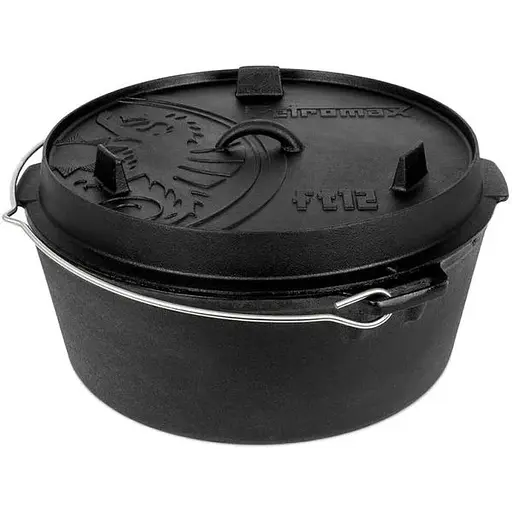 Котелок-жаровня чугунная Petromax Dutch Oven ft12 плоское дно 10.8 л (1017-ft12-t)