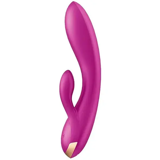 Смарт вибратор кролик с двойным отростком Satisfyer Double Flex