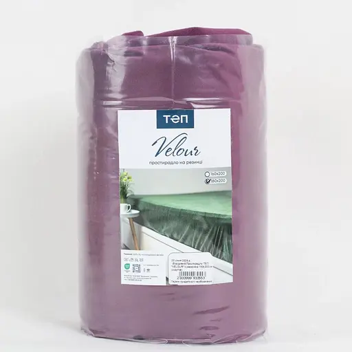 Простирадло ТЕП Velour з резинкою бордове (2-04756_35033) - фото 5