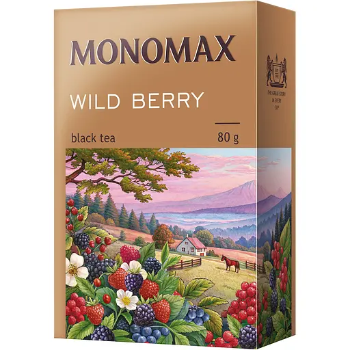 Чай чорний Monomax з лісовою ягодою листовий 80г