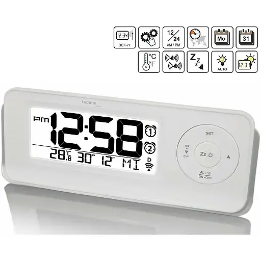 Часы настольные Technoline WT498 White (WT498) - фото 4