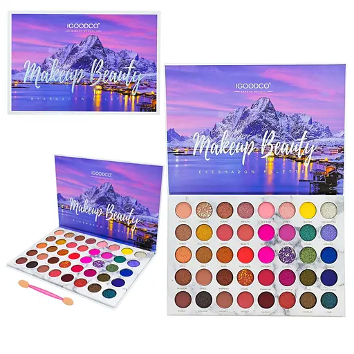 Дитяча палетка тіней для повік Igoodco LK3750, 40 кольорів, з аплікатором - фото 3