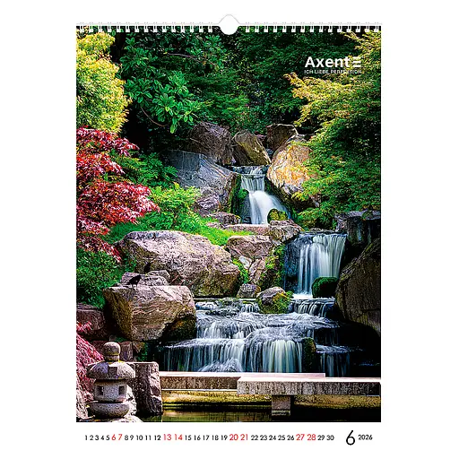 Календар настінний Axent А3 Waterfalls 2026 рік (8804-26-2-A) - фото 7