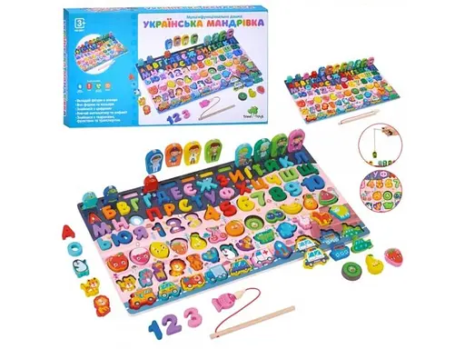 Деревянная развивающая доска Украинское путешествие Limo Toy - фото 1