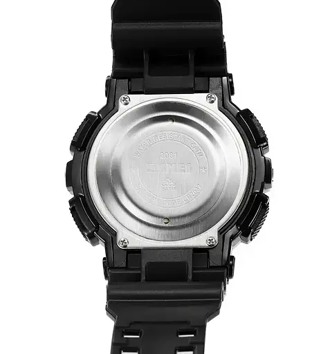 Чоловічий наручний спортивний годинник Skmei 2081 Чорний з золотом /Білий - фото 6