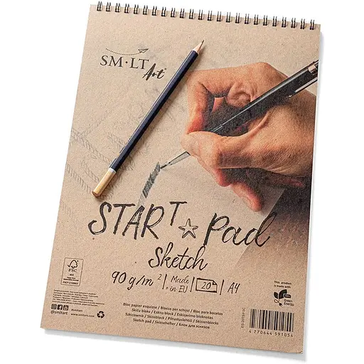 Альбом для эскизов на спирали SM-LT Art STAR T А4 90г/м2 20л - фото 2
