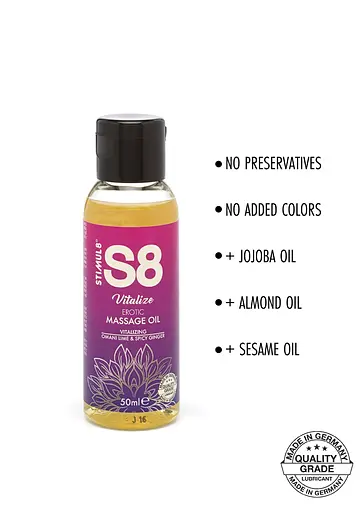Масажне масло S8 Massage Oil Omani Lime Spicy Ginger 50 мл - фото 3