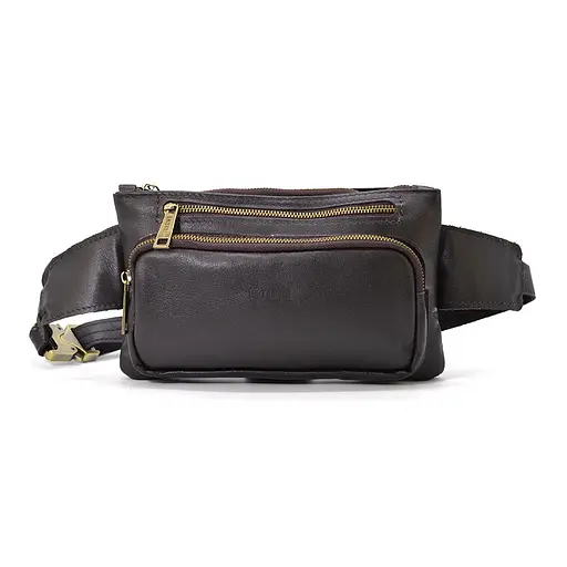 Кожаная мужская сумка на пояс TARWA 26х16х3 см sum0025982 - фото 9