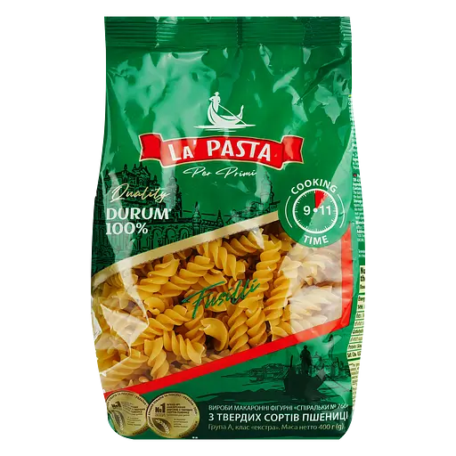 Макаронные изделия La Pasta спираль 400 г (483548)