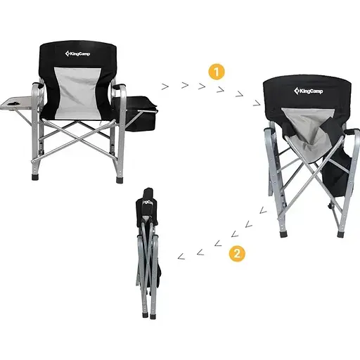 Складаний стілець KingCamp Director Chair Black/Medium Grey (2248.65.52) [146481] - фото 9