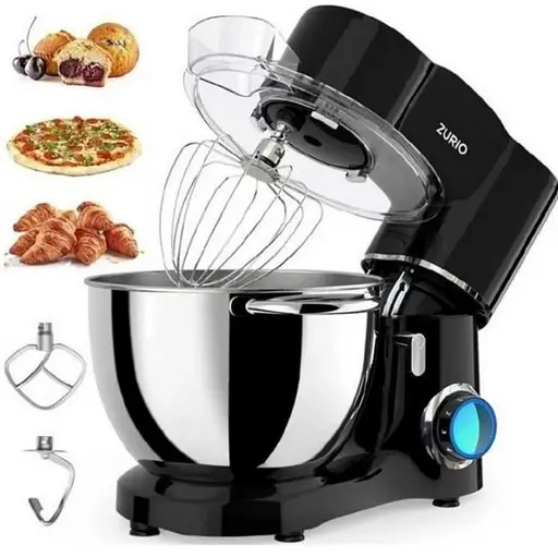 Кухонный комбайн Zurio планетарный тестомес 1500 Вт SM-1550x Чаша 8 л Black - фото 3