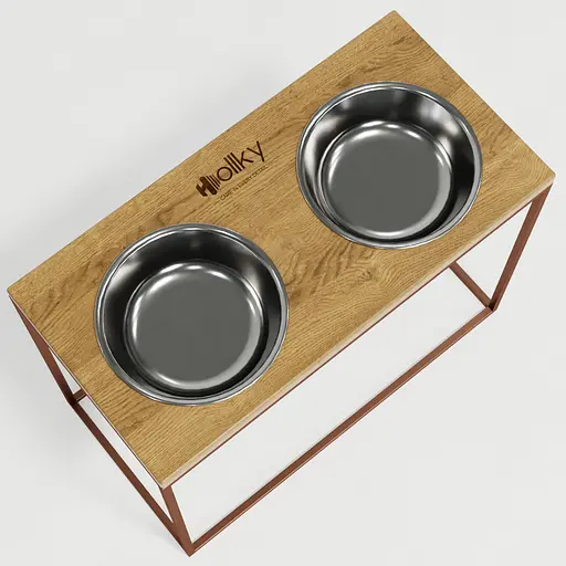 Hollky Base XL40 — миски на підставці для великих собак (2 × 1,8 л, висота 40 см) - фото 8