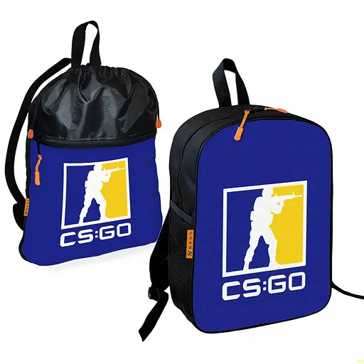 Шкільний рюкзак дитячий Counter-Strike + Сумка для взуття спортивної форми рюкзак-мішок для хлопчика (01696)