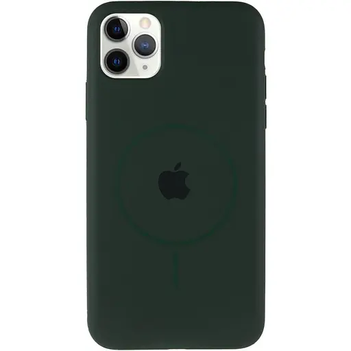 Чехол Epik Silicone Case Full Protective AA with MagSafe для Apple iPhone 11 Pro Max 6.5 Зеленый/Cyprus Green - фото 2