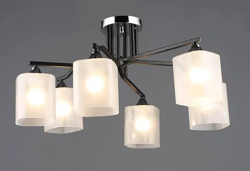 Люстра на шість плафонів A4456/6 (Чорний+Хром)