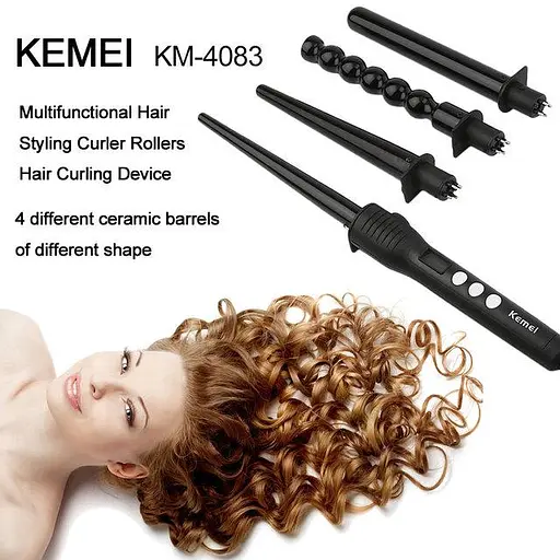 Плойка 4 в 1 стайлер для волосся Kemei Km 4083 - фото 2