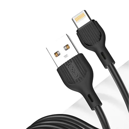 Кабель XO NB200 USB cable for Lightning 2.1A/1 м Черный - фото 1
