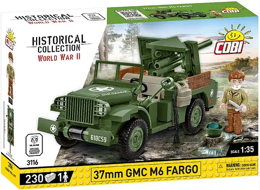 Конструктор дитяча машина 37 mm GMC M6 FARGO COBI 3116