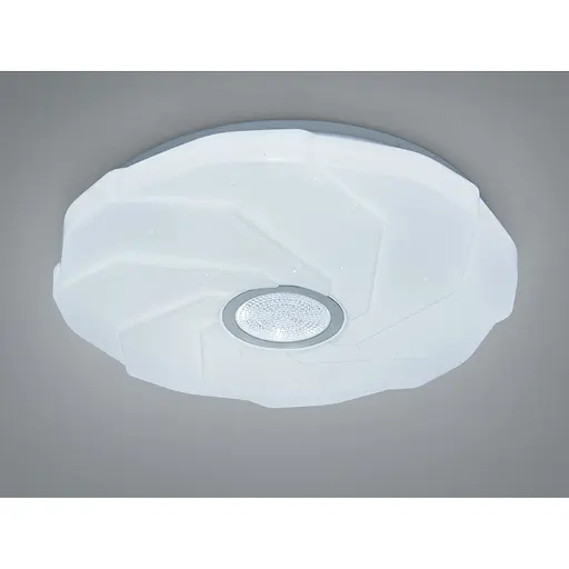 LED люстра Romin 34 Вт біла хром до 6 м² без пульта - фото 1