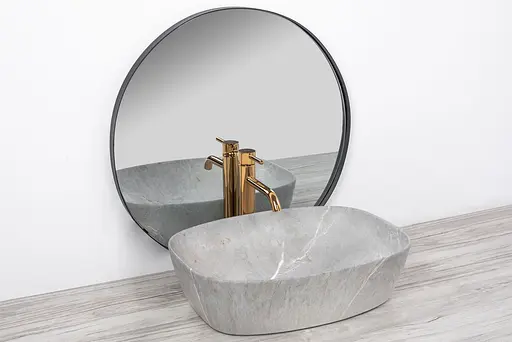 Умивальник Rea Freja grey накладний REA-U6648, Сірий - фото 4