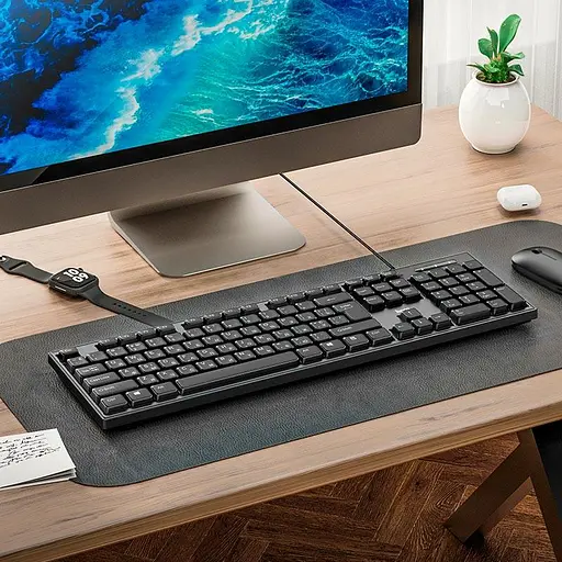 Клавиатура HOCO Ice wolf wired business keyboard GM23 (ru/ukr/en) - фото 4