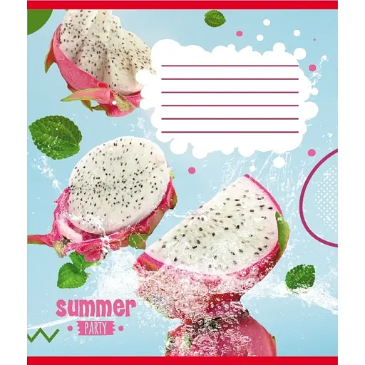 Зошит учнівський "Фрукти у воді" 024-550016K-2 в клітинку, 24 аркуші