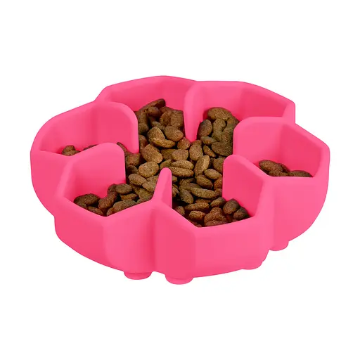 Миска для медленного питания Waudog Silicone 750 мл розовый - фото 6