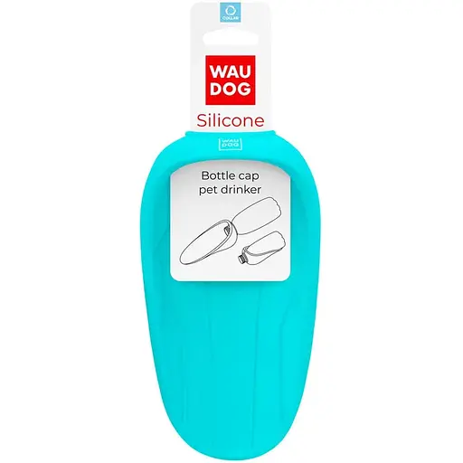 Поилка-насадка на бутылку Waudog Silicone 165х90 мм голубой