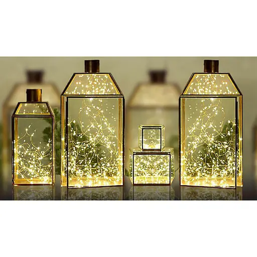 Гирлянда проволока тепло-белая с питанием от плоских батареек 3 м (набор из 12 шт) - фото 4