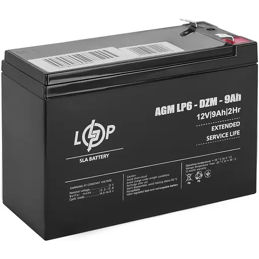 Аккумулятор LogicPower LP 6-DZM-9 Ah тяговый свинцово-кислотный (LP12654) - фото 3