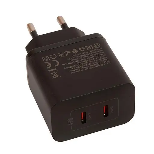 Сетевое зарядное устройство Hoco N35 2 выхода Type-C PD 45 W белый - фото 1