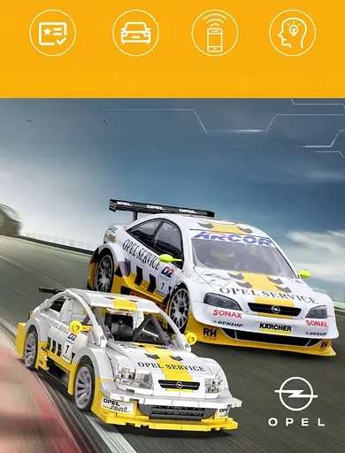 Конструктор машина на радиоуправлении CADA Opel Astra V8 Coupe Auto 330 деталей  - фото 7