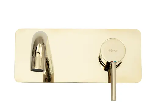 Смеситель для умывальника Rea Viva gold золото скрытого монтажа (настенный) REA-B6251 Золотой - фото 2