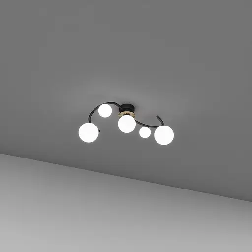 Стельовий світильник SV0048-5P BK+GD - фото 1