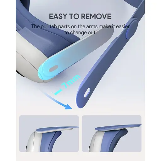 Крепление на голову Aubika Color Head Strap для Meta Quest 3/3S Blue 899-00630-01 (140185) - фото 3