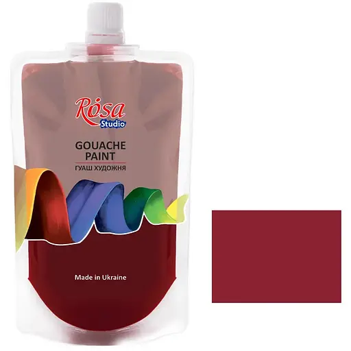 Краска красная гуашевая темная (907) 200 мл Rosa Studio