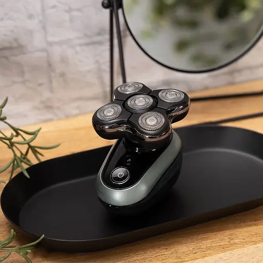 Remington Бритва электр. роторная RX7 ULTIMATE, бритв.головок-5, Li-Ion, сух.+влажн., триммер, черно-зеленый - фото 8