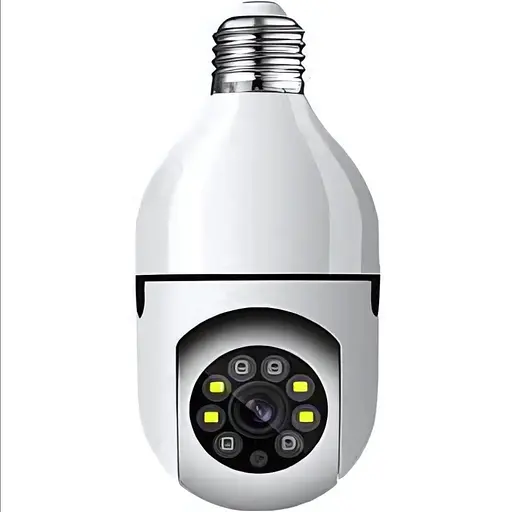 Панорамная беспроводная камера видеонаблюдения IP-камера-лампочка QC-ZR006 WiFi-камера в патрон E27 White - фото 1