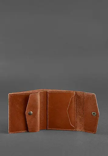 Кожаный кошелек 2.1 светло-коричневый - фото 5