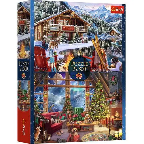 Пазл Trefl Рождество в горах 2х500 эл. (37540)
