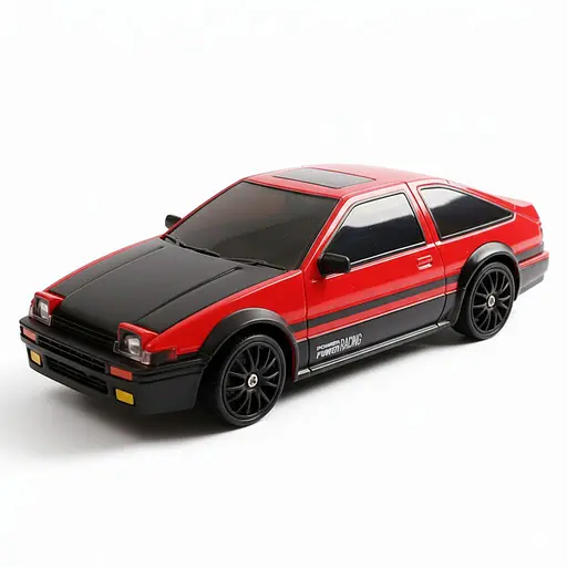 Радиоуправляемая Гоночная машина SC 24 A 02, Аккумулятор 3.7V, Подсветка фар, Сменные колеса, Дорожные конусы, Красная