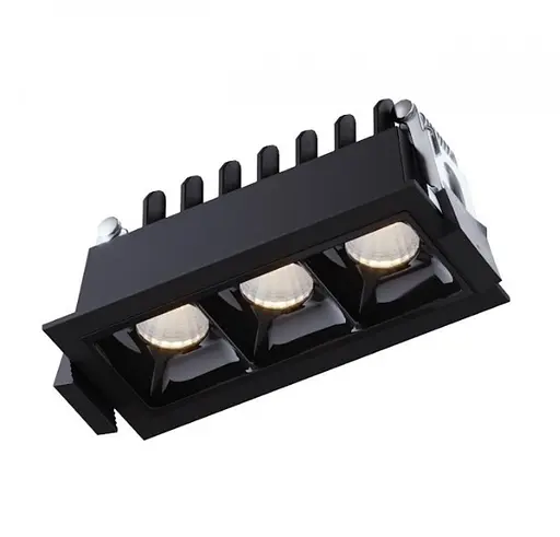 Світильник точковий врізний KLOODI KD-POINT 3X2 6W 4K BK - фото 1