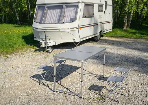 Набір стіл та стільці розкладні Neo Tools стіл 60х120х60см 4 стільці 36х34Х27см 6.9кг - фото 10