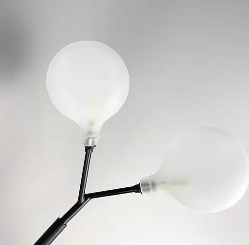 Флористический настенный светильник в черном корпусе на 7 плафонов Line F Арт. W686/7 BK - фото 4