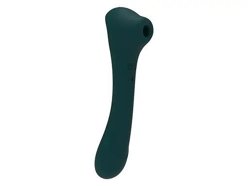 Вакуумний стимулятор клітора з вібрацією Alive New Midnight Quiver зелений - фото 8