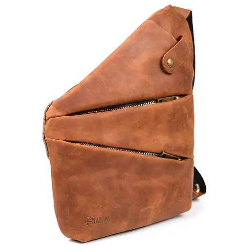 Чоловіча шкіряна сумка через плече TARWA 23х28х4 см sum0025822 - фото 5